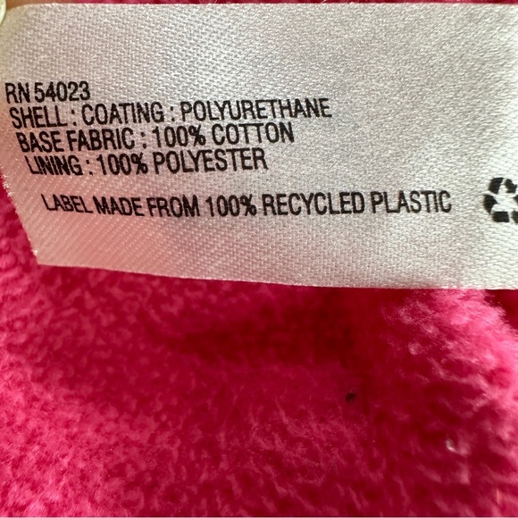 Gap Water Resistant Hooded Rain Jacket for Girls Pink Geometric Sz 3 Years - Picture 8 of 13